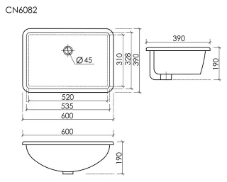 Раковина Ceramicanova Era CN6082 60 см белый